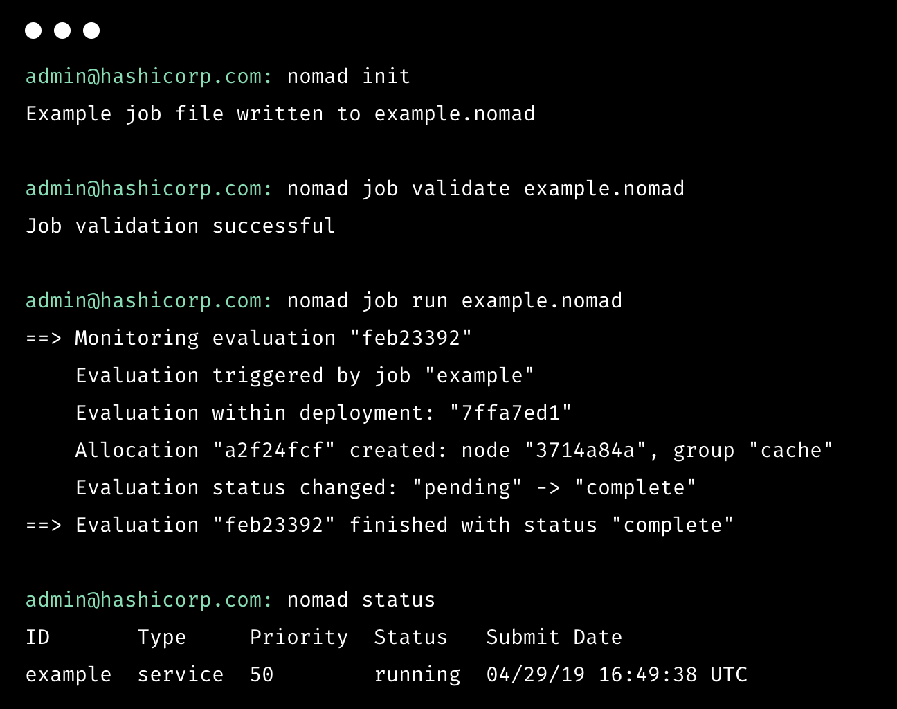 Nomad CLI