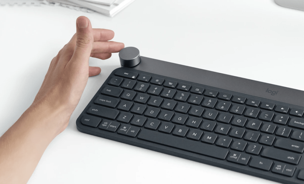 The Logitech Craft keyboard and its creative input dial