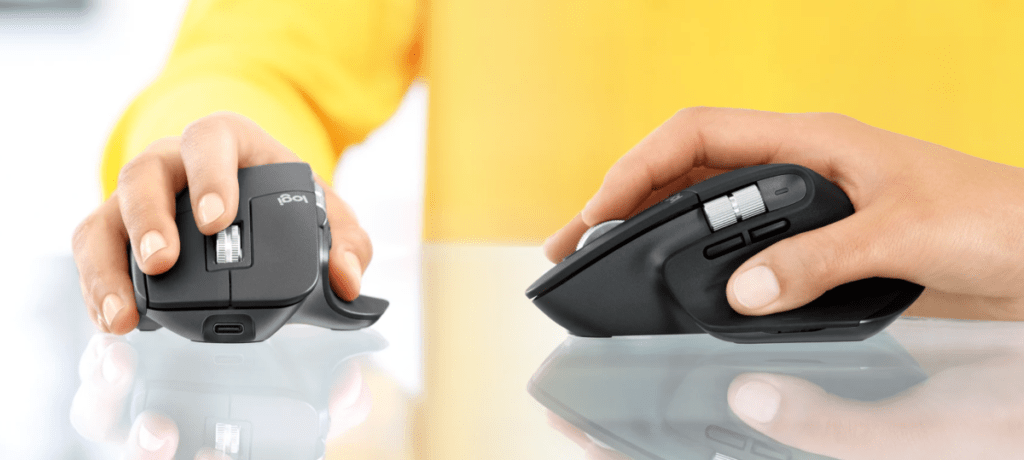 The Logitech MX Master 3 mouse, and its special ergonomic shape