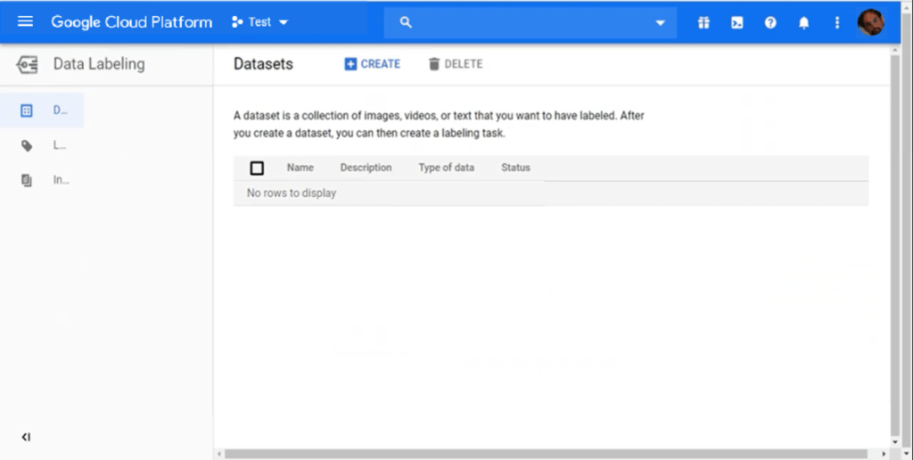 Datasets on Google Cloud Platform