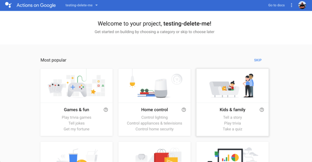 Setup Google Smart Home API actions