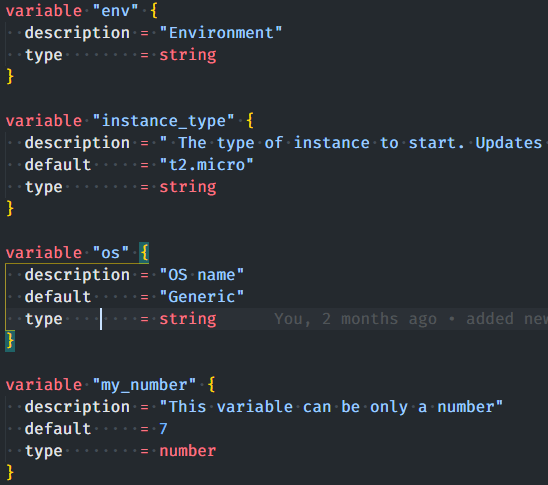 terraform aws variables