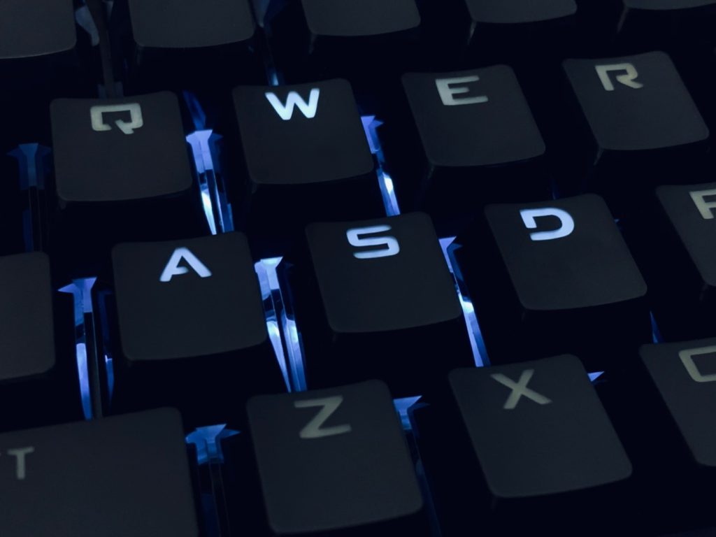 Close-up image of a keyboard.
