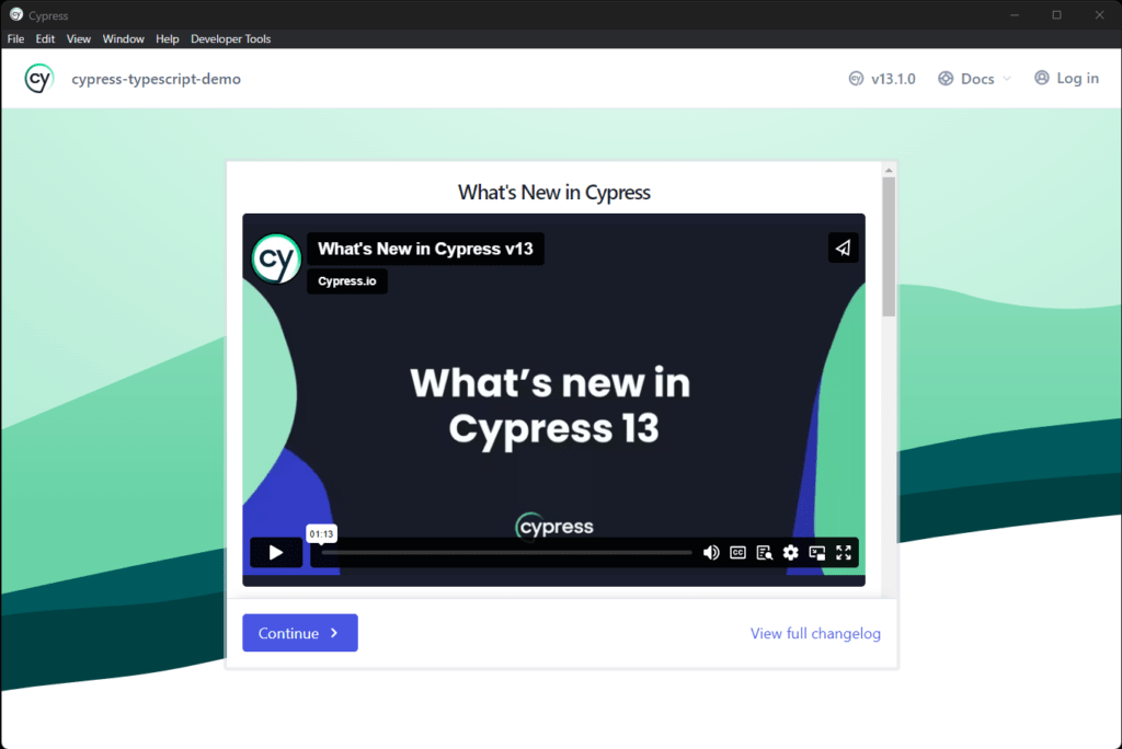 The "What's New in Cypress" view