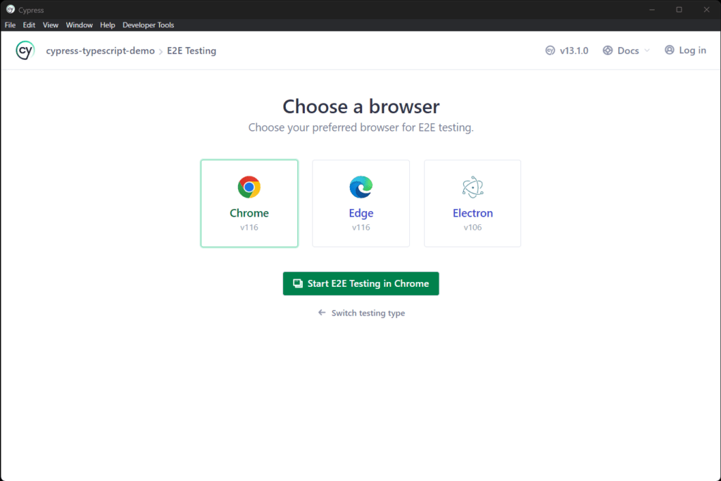 Selezione il browser