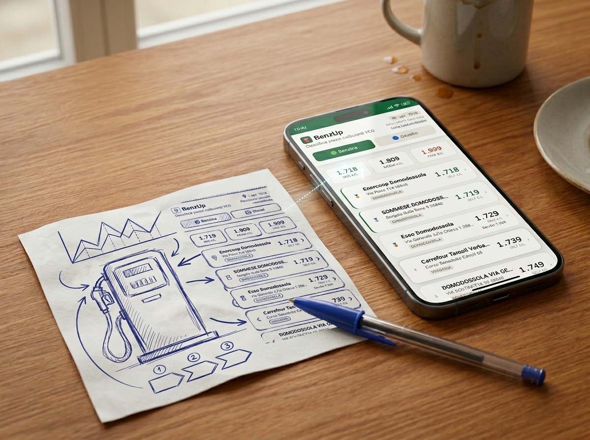 BenzUp: come ho creato un’app per monitorare il costo della benzina senza scrivere codice